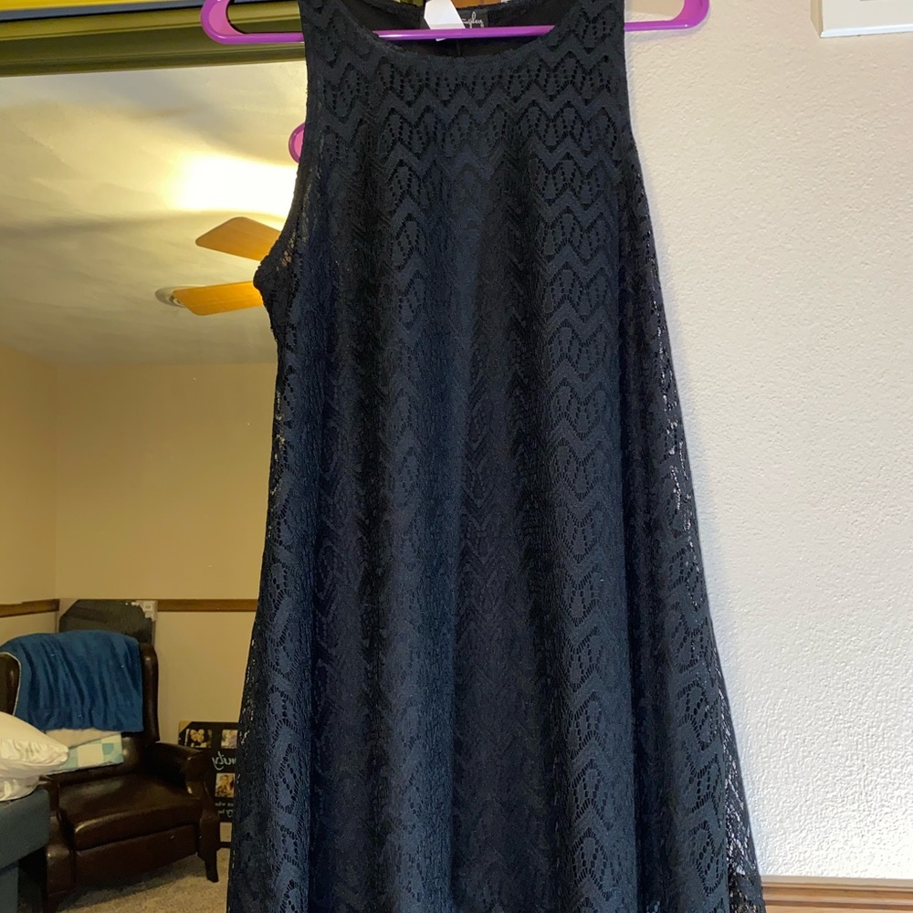 Black shift dress